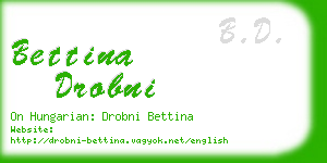 bettina drobni business card